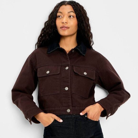 Open Box - Future Collective - Women's Quilted Barn Jacket - Future Co Brown - Picture 3 of 3